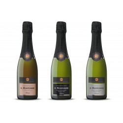 Estuche con 3 botellas de champán francés